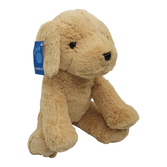 Bear Factory Puppy Dog 16" Plush Brown Eyes Stuffed Animal Toy Tan Carnival - Picture 14 of 14